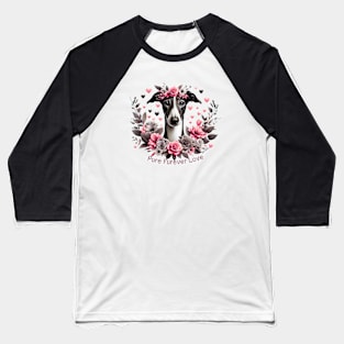 Greyhound Whippet Iggy Baseball T-Shirt